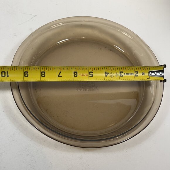 PYREX #209 Pie Pan Plate Dish 9" AMBER Glass ~Made in USA - Picture 7 of 7